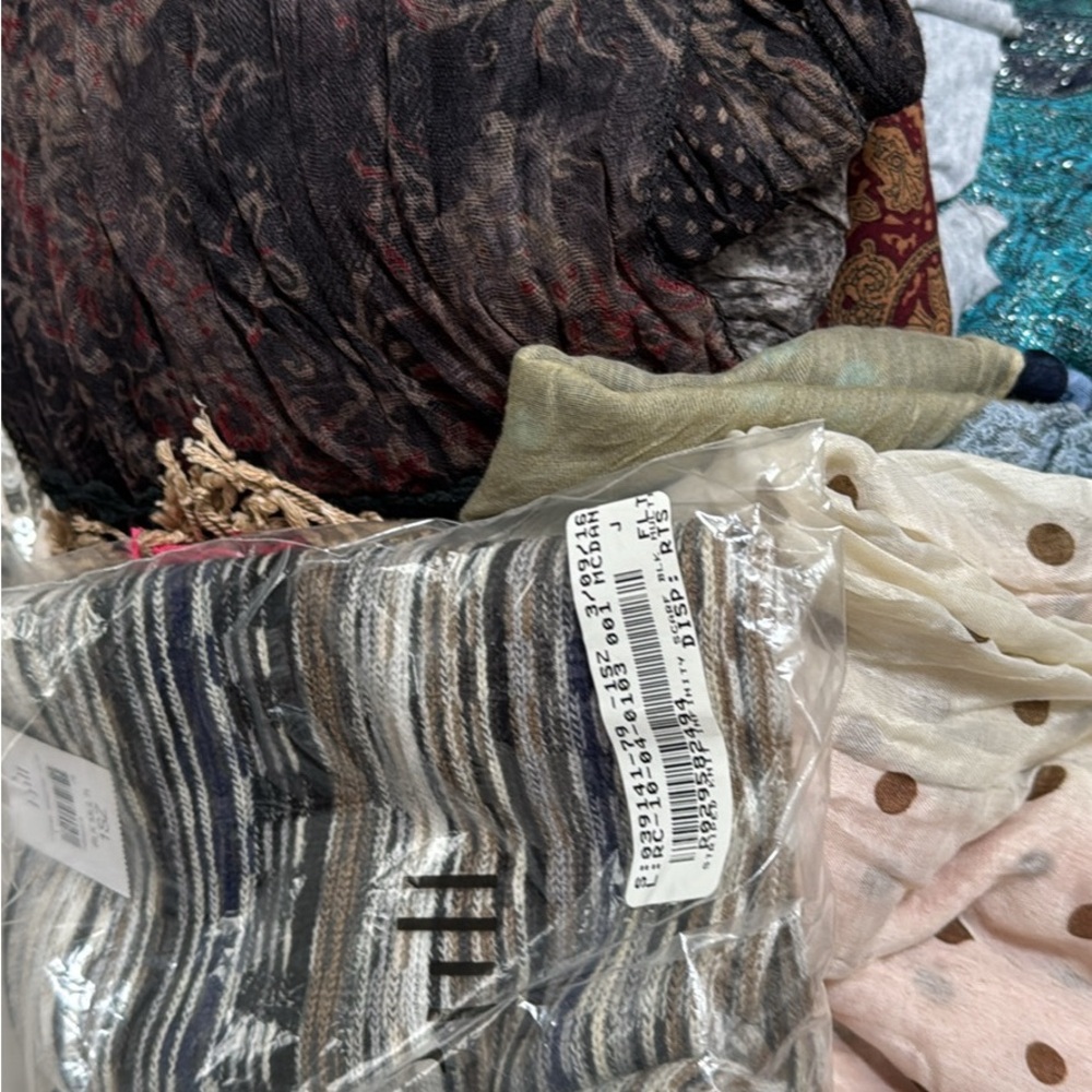 Lot of 32 Elegant Multicolor scarves, Talbots, J Jill, Loft etc.